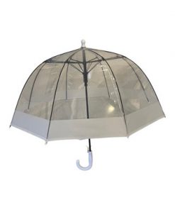 Clear with thick border ( white or black)kid clear umbrella,