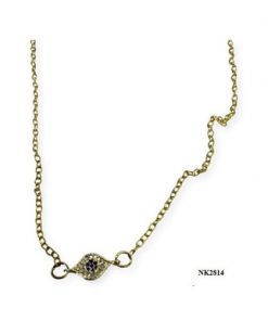 Necklace- Flat evil eye ( colour options )