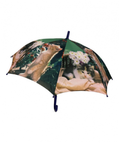 Kids umbrella- Cats with flowers, purple handle