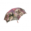 Dogs with flowers print , Kid umbrella pink handle