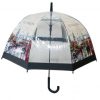 UK Cityscape (Cream/Beige) Clear umbrella