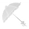 Decoration Umbrella - Flower Patterned Lace - White/Waterproof
