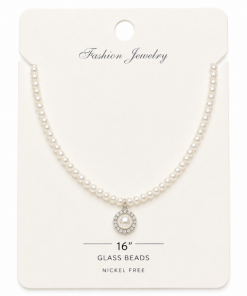 Pearl Glass Bead Necklace Pendant