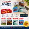 Canada Souvenir Glass Coaster – Assorted Designs