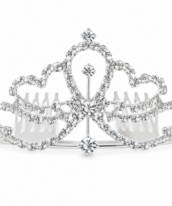 Hair tiara comb medium silver