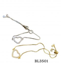Bracelet Heart Pull Cord Chain
