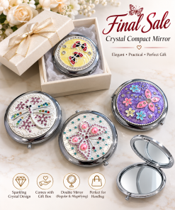 Butterfly Crystal Compact Mirror Collection-Final Sale