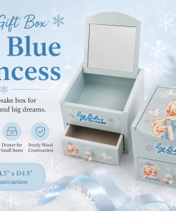 Princess Wooden Vanity Jewelry Box