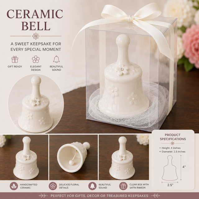Ceramic Keepsake Bell With Gift Box