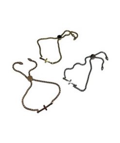 Titanium Cross Bracelet pull cord Unisex Color option