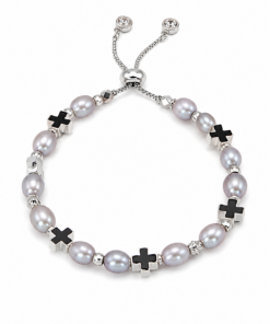 Alternative view of Handmade Freshwater Pearl Cross Adjustable Bracelet
