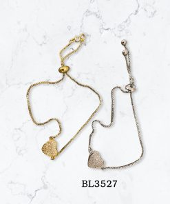 Bracelet Heart Pull Cord Chain
