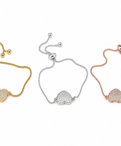 Bracelet Heart Pull Cord Chain
