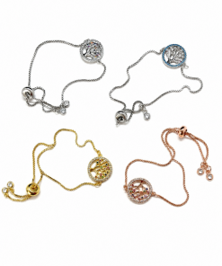 Bracelet  Tree of Life  Charm Pull Cord Chain