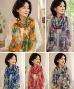 Alternative view of Watercolor Breeze Sheer Scarf Collection