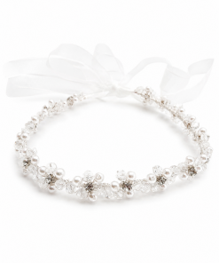Crystal Blossom Pearl Bridal Headband