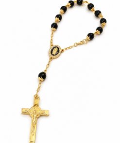 Black Cat Eye Stone Pocket Rosary