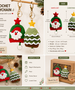 Crochet Christmas Keychain or Hanger