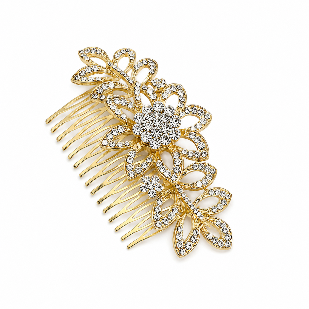 Golden Blossom Hair Comb