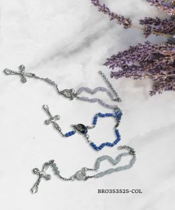 Car or necklace rosary with high quality soft colour crystal beads options