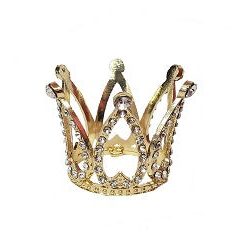 Small hair crown pointy with rhinestones (colour options) 3 cm Colours Option