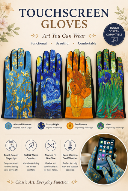 Touchscreen Art Print gloves