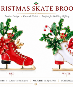 Christmas Skate Brooch