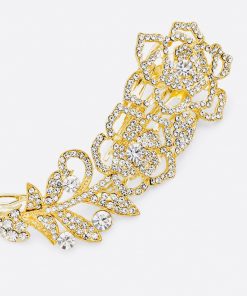 Crystal Rose Hair Barrette