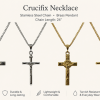 Crucifix Necklace Gold and Silver
