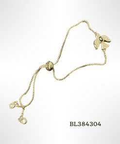 Bracelet Pigeon with evil eye pull up gold chain
