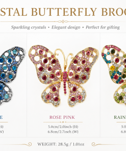 Crystal Butterfly Brooch