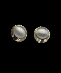Earring Gold and White 6929