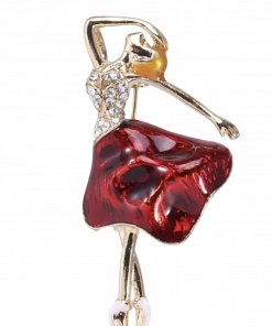 Brooch Dancer with  Red skirt