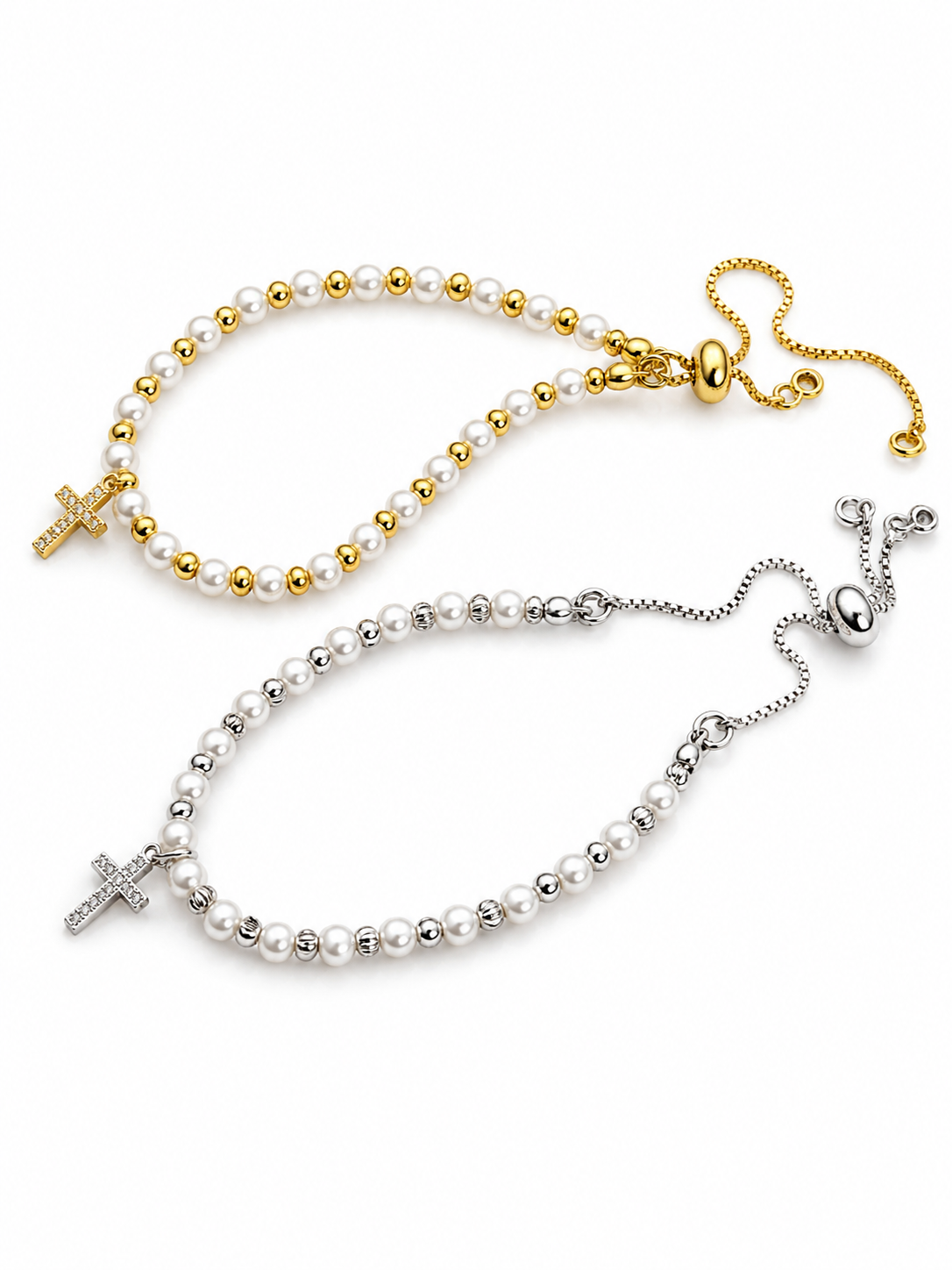Grace Shell Pearl Cross Bracelet