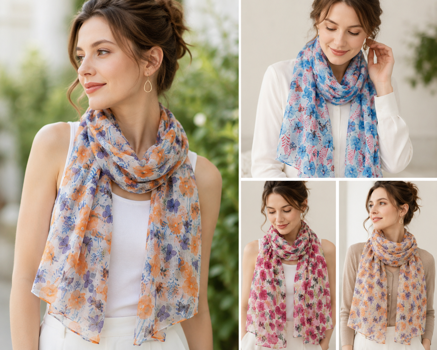 Butterfly Blossom Lightweight Scarf