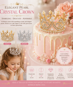 Alternative view of Elegant Pearl Crystal Crown