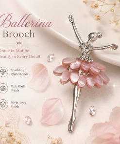 Ballerina Pink Dress Brooch