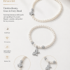 Shell Pearl Bracelet Butterfly or Cross Shamballa Beads Accent