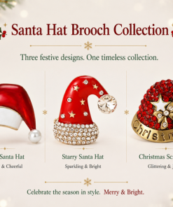 Christmas Brooch Santa Hat