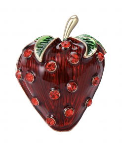 Enamel Strawberry Brooch