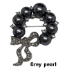 Brooch Wreath on Pearls  Ribbon style