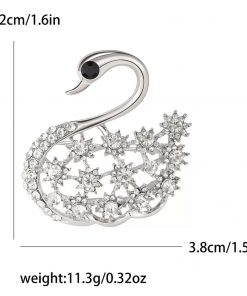 Star Swan Brooch