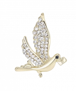 Brooch Dove Color Gold