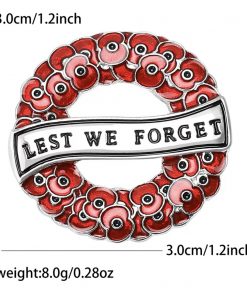Brooch Poppy Wreath