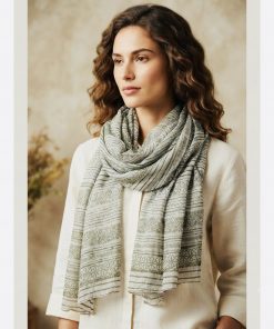 Alternative view of Lines and windmill design Print Scarf
