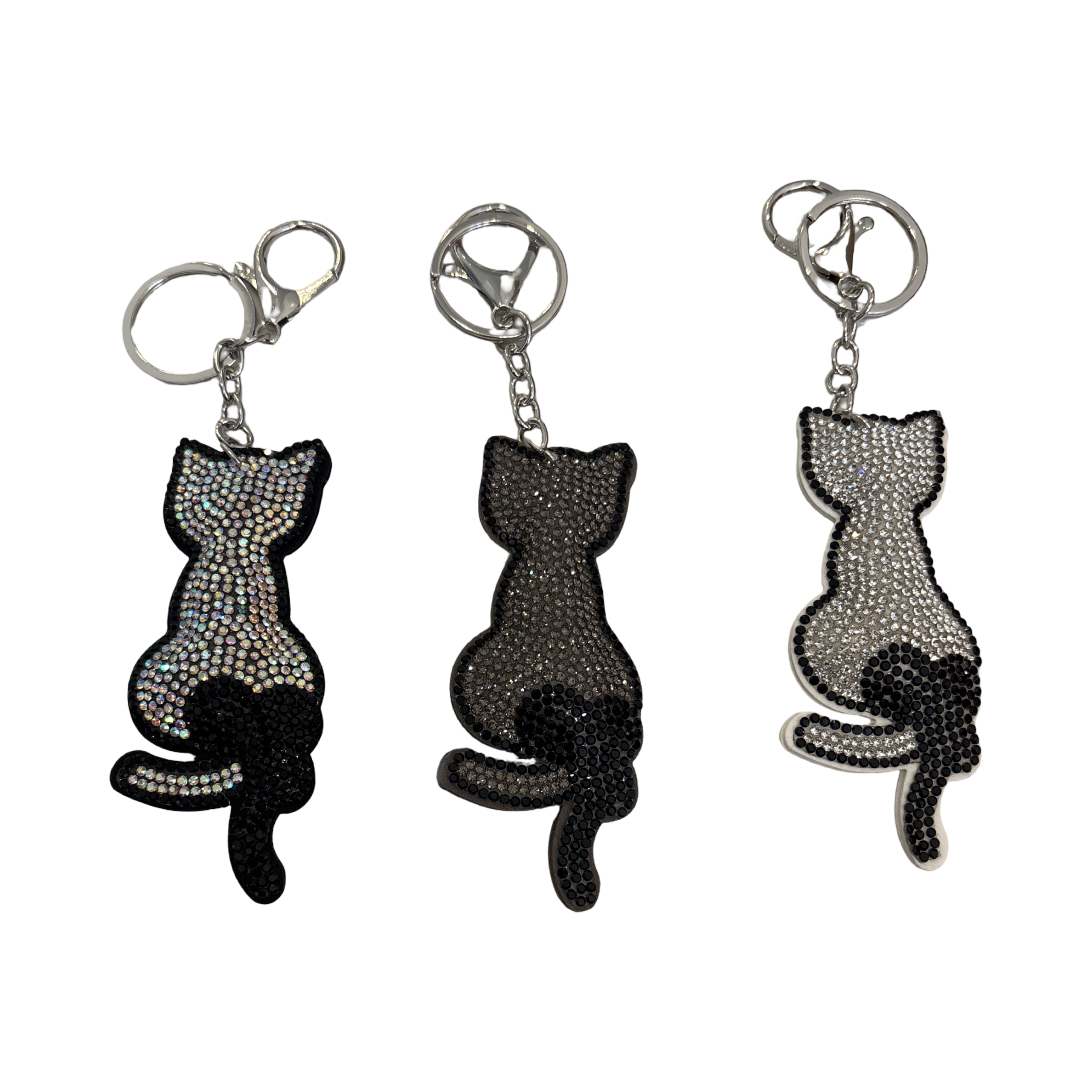 Key Chain Shine Rhinestones Cat