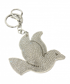 Key Chain Shine Rhinestone Pigeon