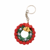 Crochet Christmas Wreath Key Chain