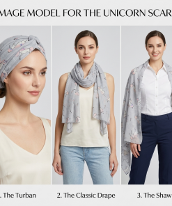 Unicorn Print Fashion Scarf