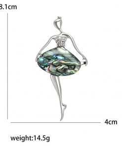 Brooch Ballerina wide dress marble look